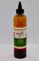 Nature's jewelz herbal oil fusion for hair scalp side view