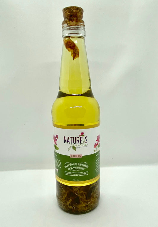 Nature's Jewelz Natural Body oil standing