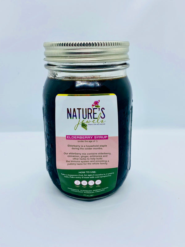 Nature's jewelz elderberry syrup for infants upright