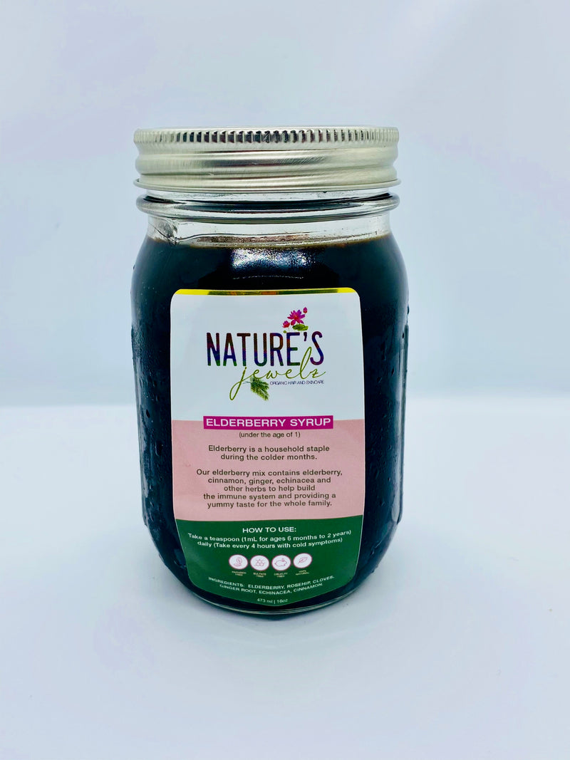 Nature's jewelz elderberry syrup for infants upright