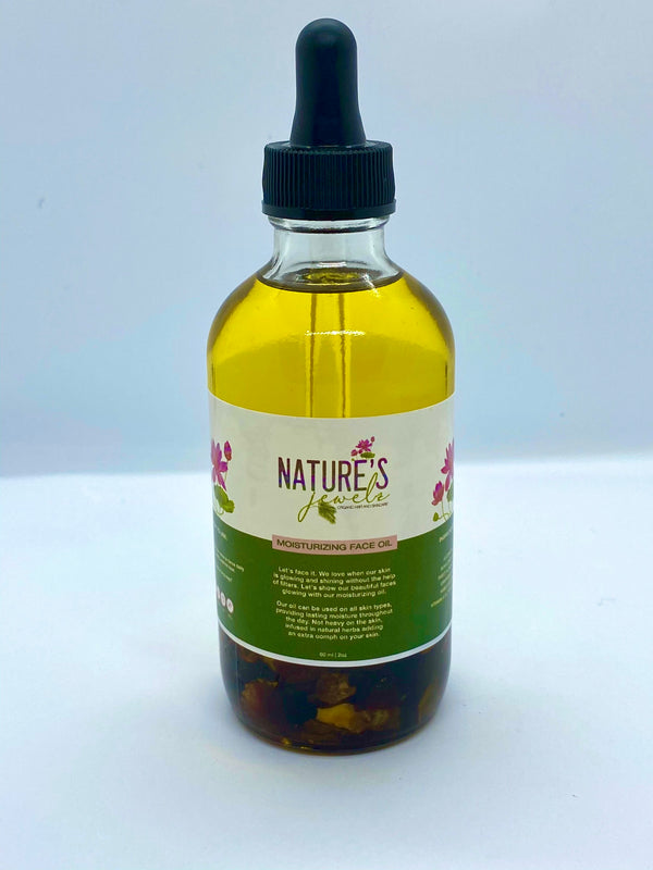 Nature's Jewelz moisturizing face oil standing
