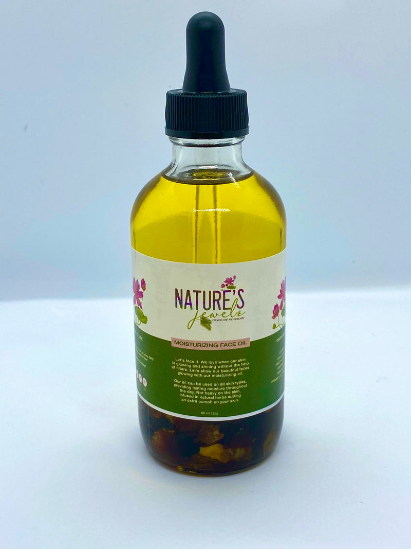 Nature's Jewelz moisturizing face oil standing