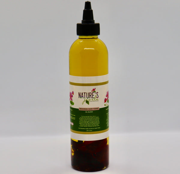 Nature's jewelz replenishing herbal hair tonic side view