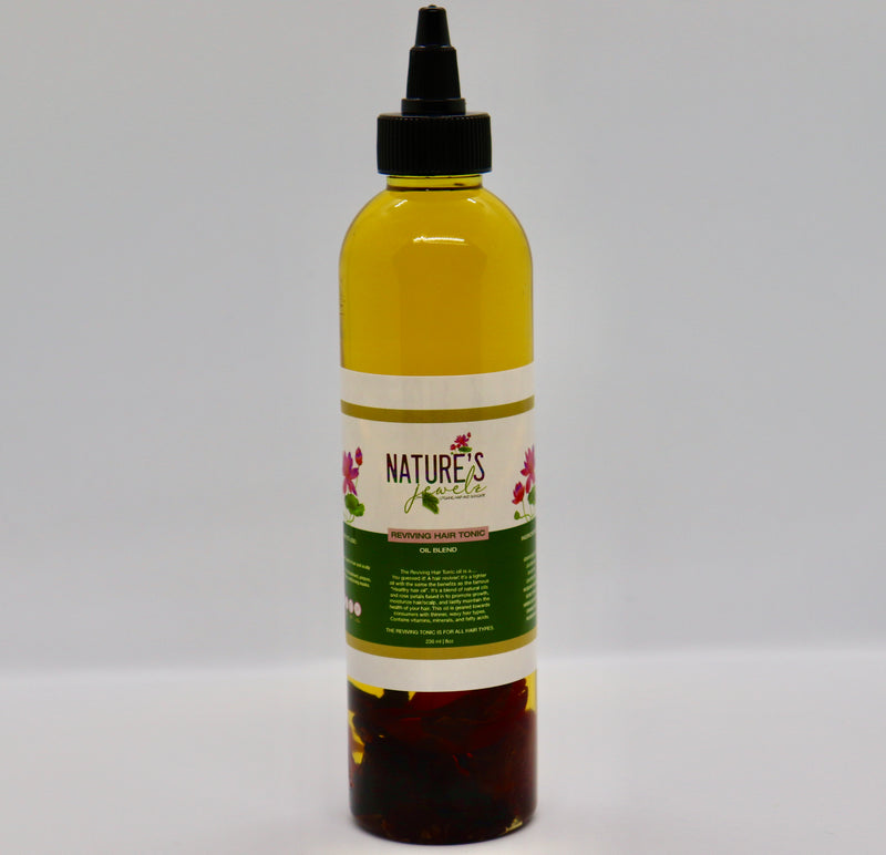 Nature's jewelz replenishing herbal hair tonic side view